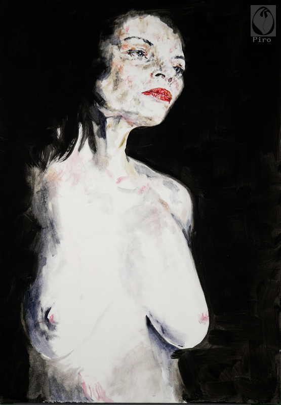 oil on paper - olio su carta di Piro